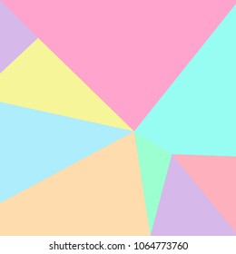 Pastel triangle shapes abstract background vector illustration