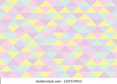 Pastel triangles backdrop. Colorful geometric hipster triangular background, Seamless pattern vector