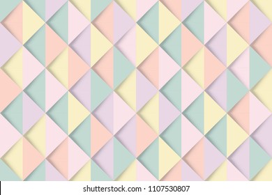 Pastel triangles pattern background, Pastel overlapping backdrop, Fish scale multi-color background, Vector