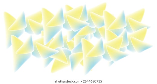 Pastel triangular forms design element
