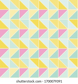 Pastel triangular vector repeat pattern. Perfect for gift, products, scrapbooking, wallpaper, home.