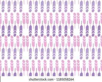 Pastel tribal abstract seamless repeat pattern.with feathers elements, Great for folk modern wallpaper, backgrounds, invitations, packaging design projects. Surface pattern design.