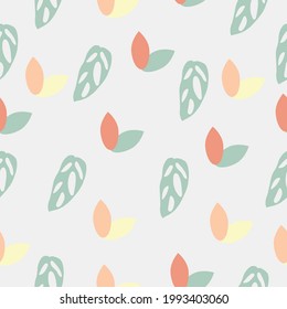pastel tropical leaf pattern background adansonii
