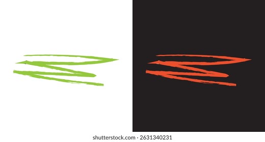 Pastel underline color crayon. Marker or pencil highlighter strokes with rough textured edges.  Horizontal hand drawn chalk. Vector illustration. EPS 10 AI