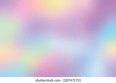 pastel unicorn rainbow background, vivid color holographic foil texture, vector illustration for screen