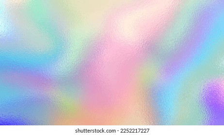 pastel unicorn rainbow foil texture, vivid color holographic, iridescent, background, vector illustration for web use