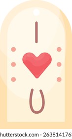 Pastel Valentine's Day Stationery Trinkets Valentine Decoration Graphic Elements and Vector Illustration