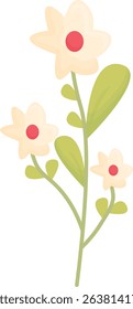 Pastel Valentine's Day Stationery Trinkets Valentine Decoration Graphic Elements and Vector Illustration