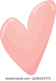 Pastel Valentine's Day Stationery Trinkets Valentine Decoration Graphic Elements and Vector Illustration