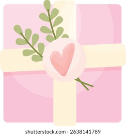 Pastel Valentine's Day Stationery Trinkets Valentine Decoration Graphic Elements and Vector Illustration
