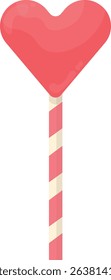 Pastel Valentine's Day Stationery Trinkets Valentine Decoration Graphic Elements and Vector Illustration