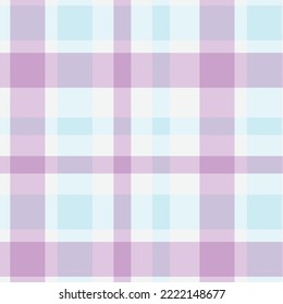 Pastel Vector background of textile ornament. Body blue, purple Plaid Pattern seamless pattern, tartan, wallpaper, gingham, check, abstract, tablecloth, blanket. Flat fabric design.
