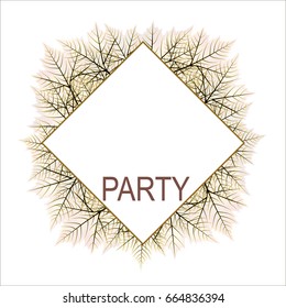Pastel vector falling autumn leaves design template for autumn party.