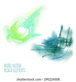 Pastel vector hand drawn abstract smooth elements