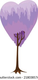 Pastel vector tree.  Modern isolated