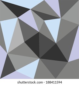 Pastel vector triangle blue, grey and green background or pattern. Triangle geometric mosaic card document template. Hipster flat surface design chevron zig zag print.