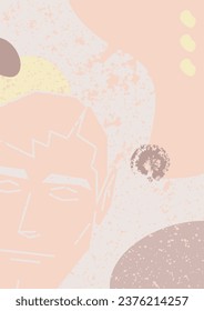 Pastel Vertical Poster. Asbtract Art. Surreal Wallpapers.