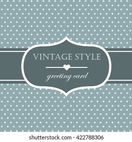 Pastel vintage style label frame. Vector illustration.