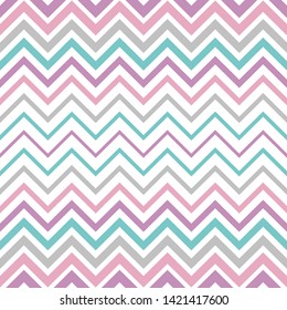 Pastel vintage vector seamless gradient zigzag line pattern