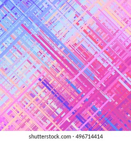 Pastel violet glitch background, distortion effect, abstract texture, random trend color diagonal lines for design concepts, posters, wallpapers, presentations and prints. Vector illustration.