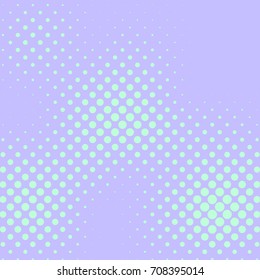 Pastel violet and mint color halftone vector background. Candy color halftone tile. Pale color palette halftone patterns. Retro style cover. Vintage banner template. Abstract retro dotted texture