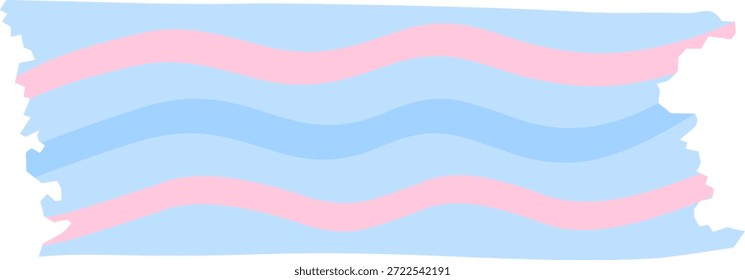 Pastel Washi Tape mit welligem Muster
