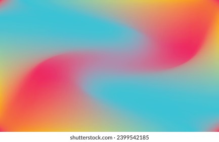 Pastel Water Color Candy Pattern Design. Gradient Mesh Flow Vibrant Sunset Swirl. Warm Orange Red Liquid Yellow Blue Fluid Background. Neon Green Peach Trendy Creative Commercial Wallpaper.