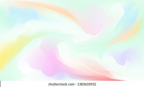 Pastel watercolor backdrop.  Fashion background. Watercolor brush strokes. Creative illustration. Artistic color palette. Vector illustration. Fluid Gradient Cover. Colorful Pastel.
