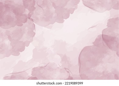 Pastel watercolor background in burgundy tones. Vector