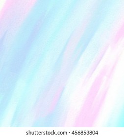 Pastel watercolor hand drawn paper texture vector stylized line card for greeting, design. Abstract water color blue pink white wet brush paint stroke vivid background