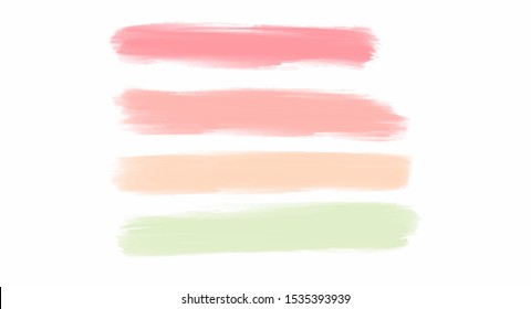 Pastel watercolor splash set for your design, vector.
