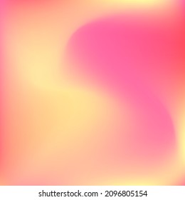 Pastel Watercolor Sunrise Liquid Red Background. Fluid Color Warm Curve Smooth Surface. Bright Flow Peach Trendy Pink Gradient Backdrop. Vibrant Neon Orange Yellow Sunset Swirl Gradient Mesh.
