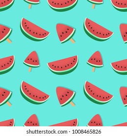 Pastel watermelon seamless pattern background.