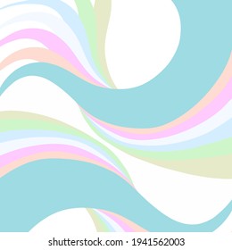 Pastel Wave Geometric Shapes for Background Vector Illustration