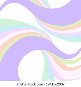 Pastel Wave Geometric Shapes for Background Vector Illustration