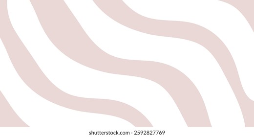 Pastel Wave vector illustration, Pink and white striped lines banner,pink abstract background