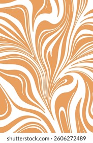 Pastel wavy lines abstract background. Trendy psychedelic retro style banner.  Waves, swirl and twirl pattern. 