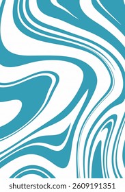 Pastel wavy lines abstract background. Trendy psychedelic retro style banner.  Waves, swirl and twirl pattern. 