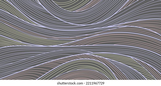 Pastel wavy pattern. Abstract linear background. Vector Illustration Template for presentations, flyers, banners, prints and labels.