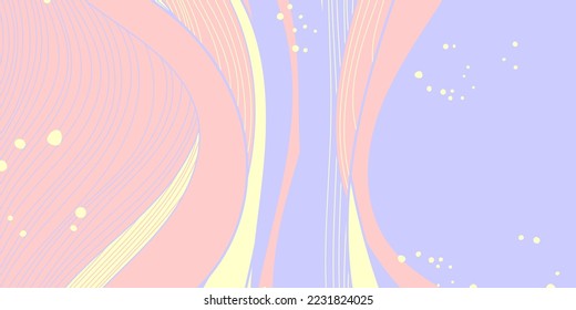 Pastel wavy pattern. Abstract linear background. Vector Illustration Template for presentations, flyers, banners, prints and labels.