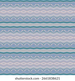 Pastel padrão ondulado sem emenda em tons de azul, lavanda e azul. Textura abstrata leve e arejada, ideal para papéis de parede, impressões e designs de tecido macio.