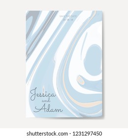 Pastel wedding invitation card vector