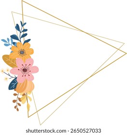 Pastel Wildflower Frame Design voor Uitnodigingen en wenskaart decoraties