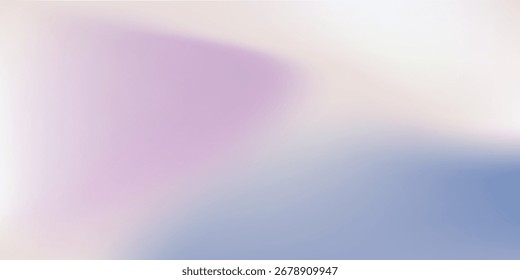 Fondo de gradiente de invierno pastel. Paisaje de invierno minimalista. Cielo. Nubes hinchadas. Estética Suaves colores pastel. Fondo de Vector. Eps 10