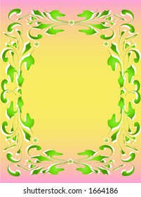 pastel wreath frame