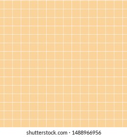 Pastel yellow grid seamless pattern. Hand drawn simple pattern for textile, fabric, wallpaper, wrapping printing. 