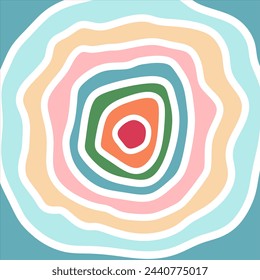 Pastel-Colored Abstract Topographic Pattern Wallpaper Design
