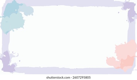pastel-colored painterly frame with a calming aesthetic