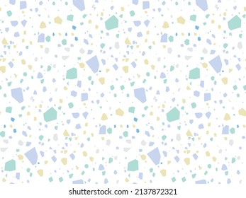 Pastel-colored terrazzo-like texture. Seamless pattern of artificial marble.