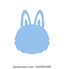 Ilustração de vetor de cor pastel de uma cabeça de coelho com grandes orelhas macias, perfeito para uso em projetos de bebês, produtos infantis, férias de primavera, arte de parede, e marca de animal bonito.